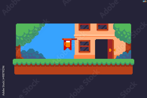 Pixel art scene