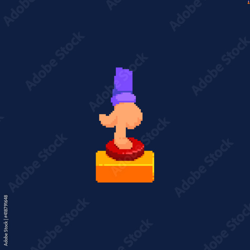 8bit red button
