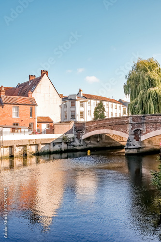 Fye Bridge over the River Wensum in the city of Norwich