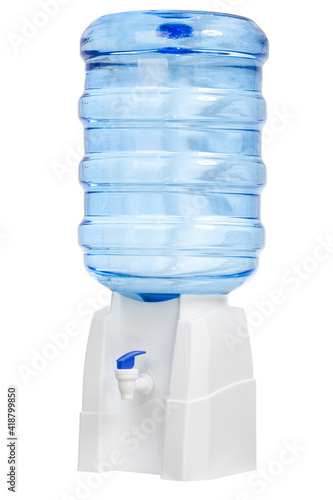 complete photo of purified water dispenser on a white background