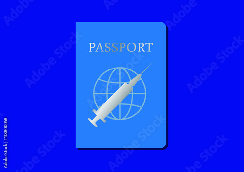 Vaccine passport vector illustration 