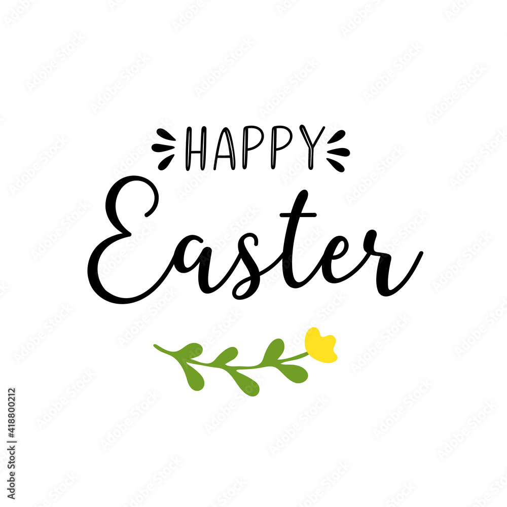 Vector hand drawn Happy Easter quote. Lettering for ad, poster, print, gift decoration... Vector hand drawn Happy Easter quote. Lettering for ad, poster, print, gift decoration...