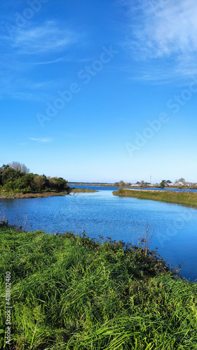 The Northern Litoral Natural Park at Fao, Esposende, Portugal. The large estuary of the Cávado river, where you can spot migratory birds such as capped herons, terns, mallards and herring gulls.