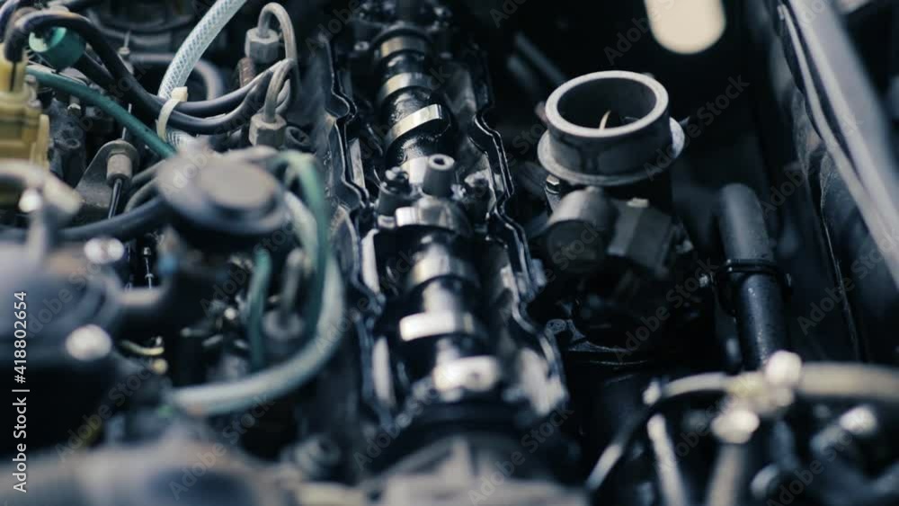 replacement of the valve cover gasket of a diesel car. replacement of the valve cover gasket of a diesel car.