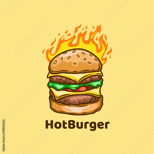 hot burger meat food fast delicious