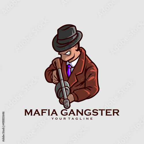 mafia gangster man hat criminal