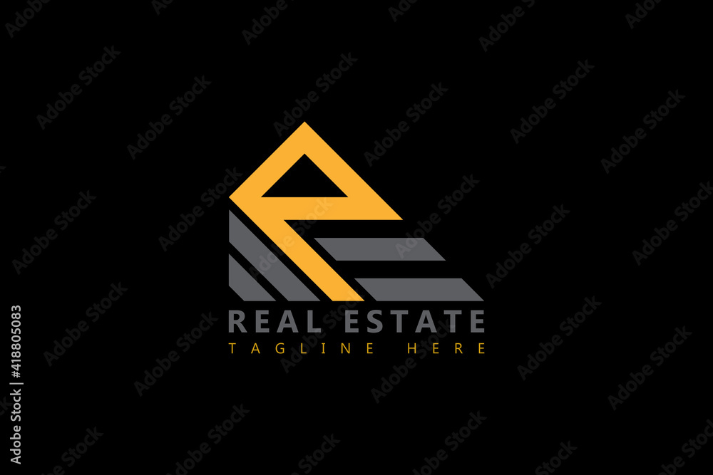 Real Estate Logo. Black Gold Real Estate Color Combination Construction Architecture Building Logo Design Template Element Real Estate Logo. Black Gold Real Estate Color Combination Construction Architecture Building Logo Design Template Element