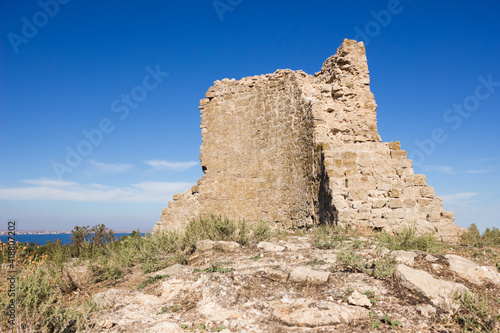 Giovanni di Scaffa tower of the Genoese fortress, XIV century. Feodosia, Crimea. 