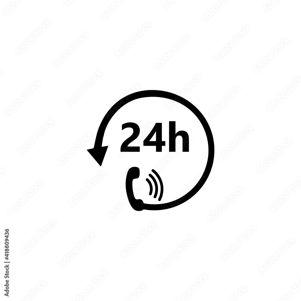 24 hours call center services icon 24 hours call center services icon
