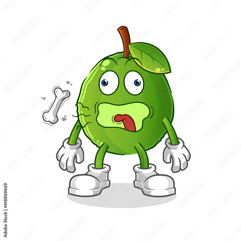 guava burp mascot. cartoon vector guava burp mascot. cartoon vector