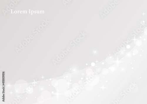 Milky way of sparkling lights on a gray background. Simple pattern design template.
