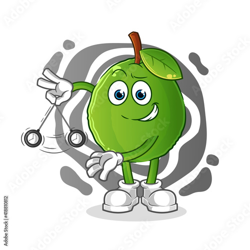 guava hypnotizing cartoon. cartoon mascot vector