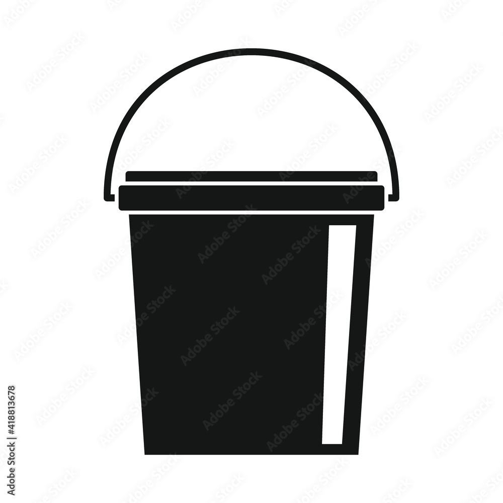 Small bucket black simple icon Small bucket black simple icon