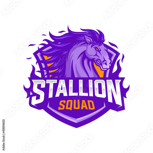 Stallion Mascot Esports Vector Illustration