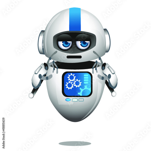 robot android, mascot cartoon in vector