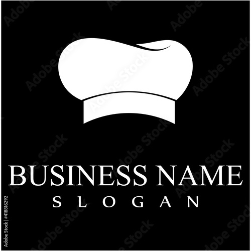 hat chef logo template vector illustration