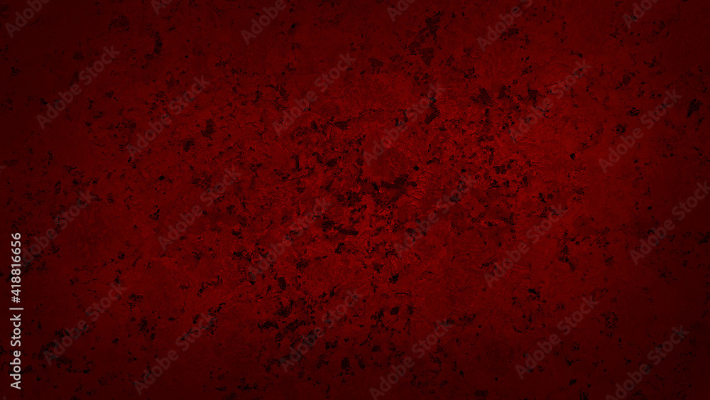 rough dark red cement stone tile flooring background. abstract red cement with stone slate pigment texture background with space for design. vignette rustic stone background. - obrazy, fototapety, plakaty 