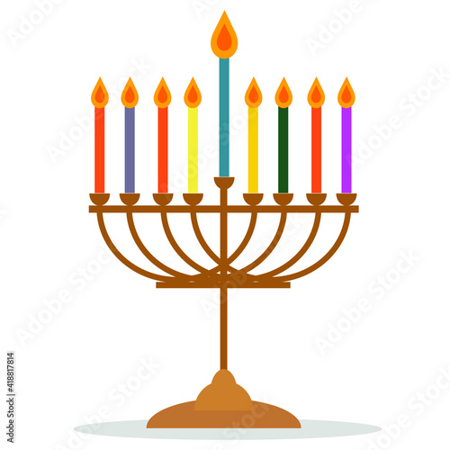 symbolic candlestick at a Jewish festival