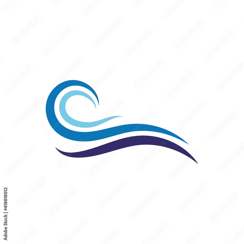 Water wave icon vector Water wave icon vector