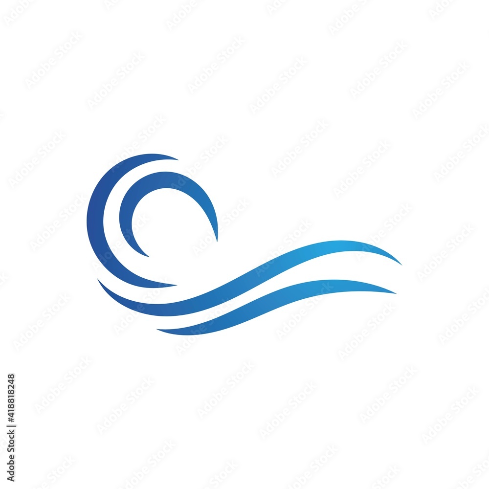 Water wave icon vector Water wave icon vector
