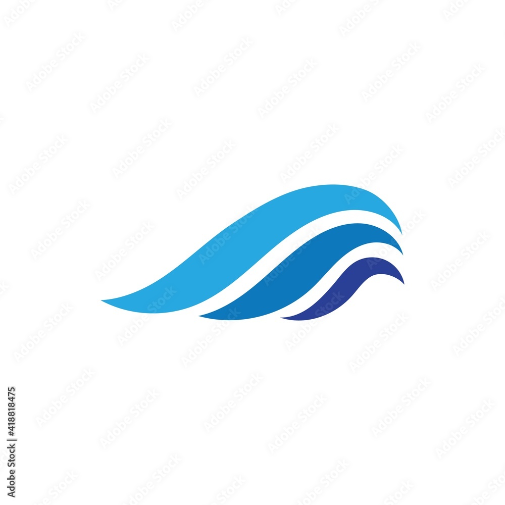 Water wave icon vector Water wave icon vector