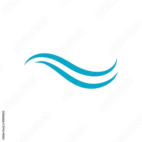 Water wave icon vector