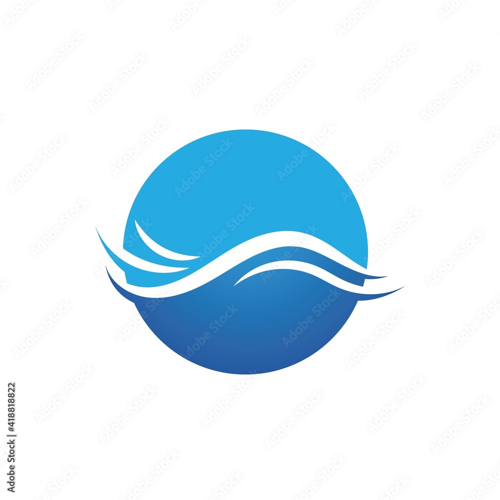 Water wave icon vector Water wave icon vector