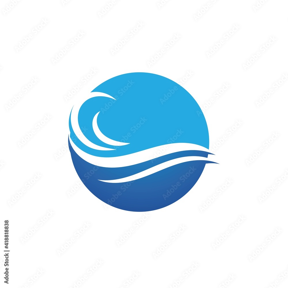 Water wave icon vector Water wave icon vector