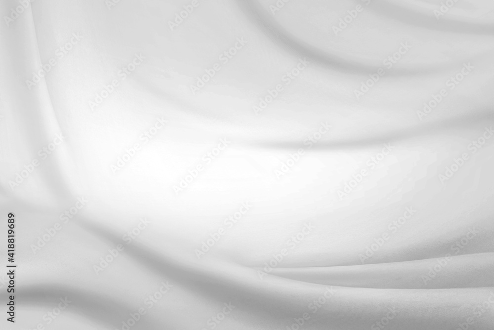 white cloth background abstract with soft waves