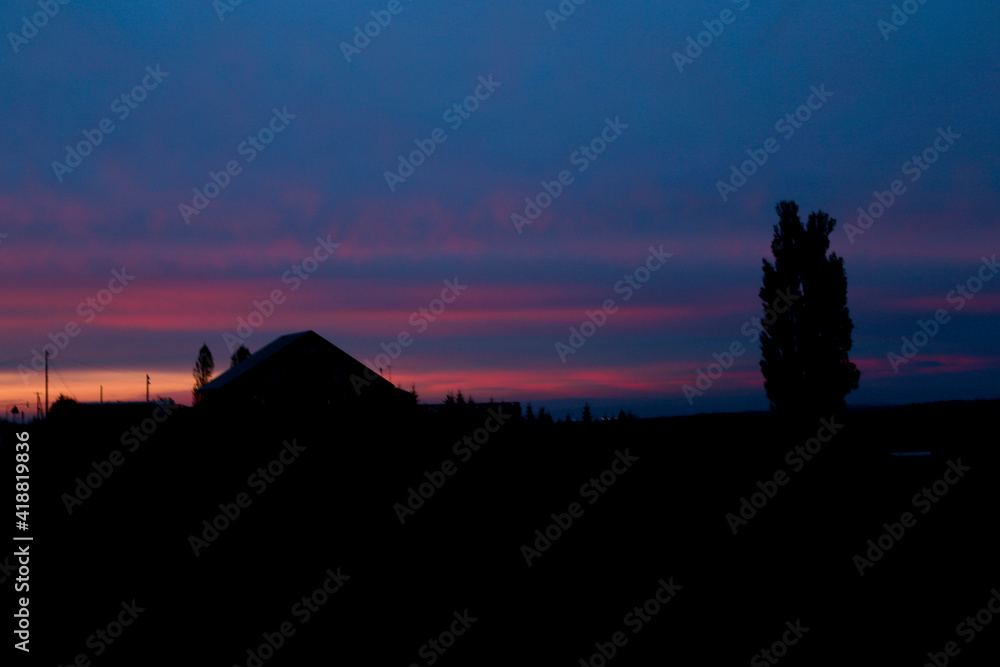 Fototapeta premium 夕日のシルエット