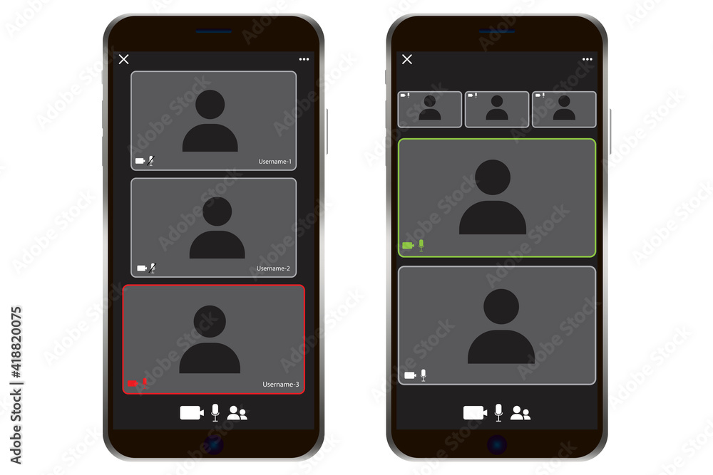 Mockup for mobile device design. Smartphone screen. Zoom phone. Technology background. Stock image. EPS 10. Mockup for mobile device design. Smartphone screen. Zoom phone. Technology background. Stock image. EPS 10.