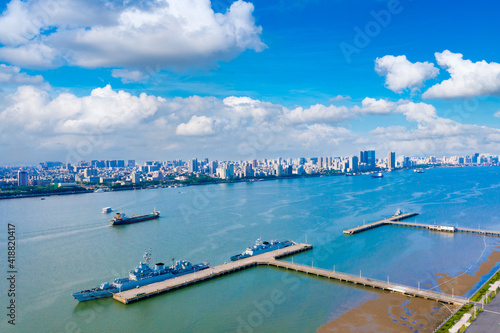 Cityscape of Shantou City  Guangdong Province  China