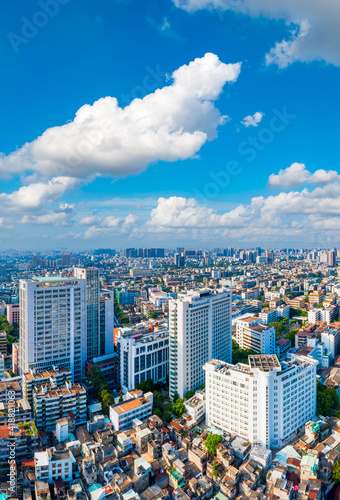 Cityscape of Shantou City  Guangdong Province  China