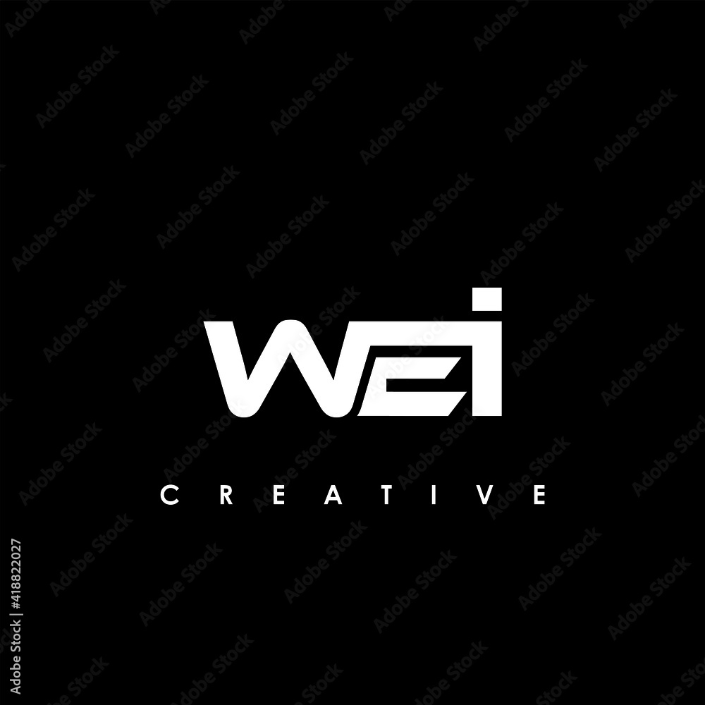 WEI Letter Initial Logo Design Template Vector Illustration