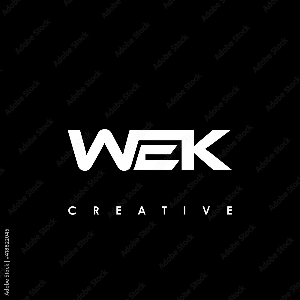 WEK Letter Initial Logo Design Template Vector Illustration