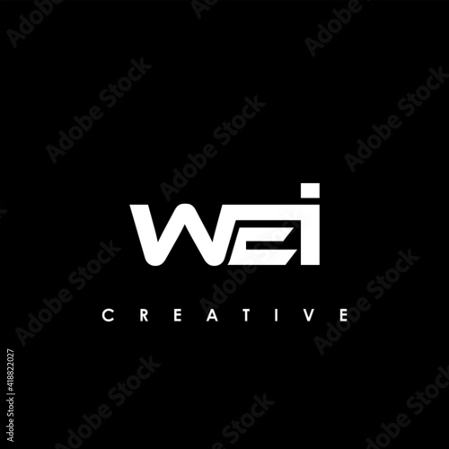 WEI Letter Initial Logo Design Template Vector Illustration
