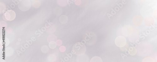 Muted Grey Banner With Bokeh Abstract