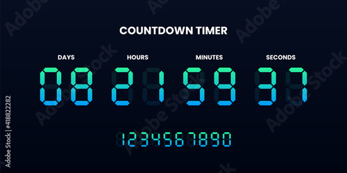 Countdown timer digital clock