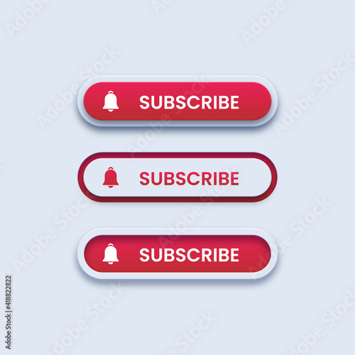 Set of  subscribe buttons