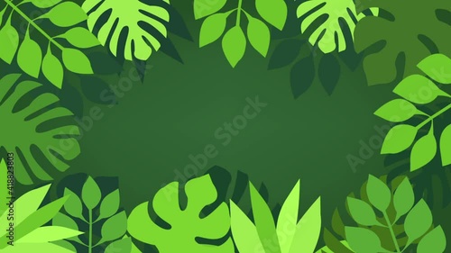 Close up green leaf background with copy space for text,summer vacation in tropical seasonal concept
