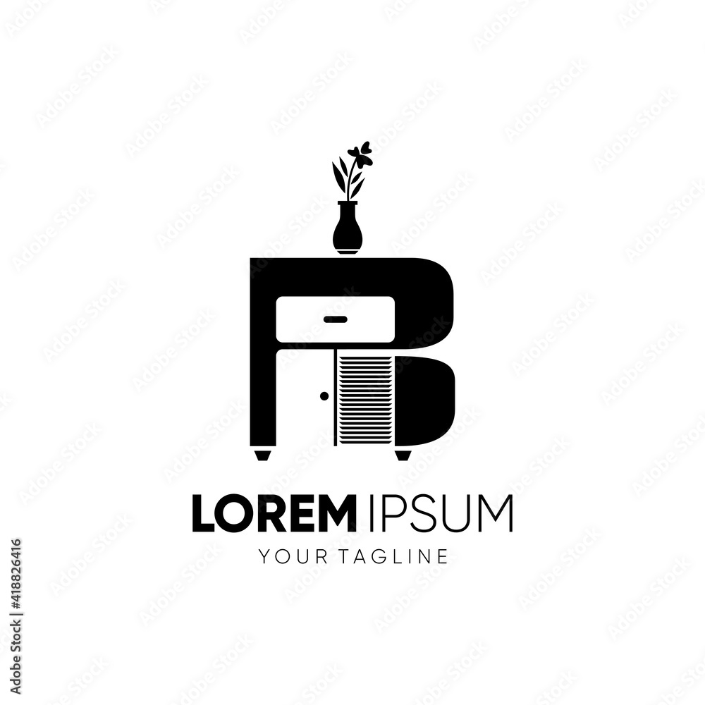 Letter B Cabinet Logo Design Vector Letter B Cabinet Logo Design Vector