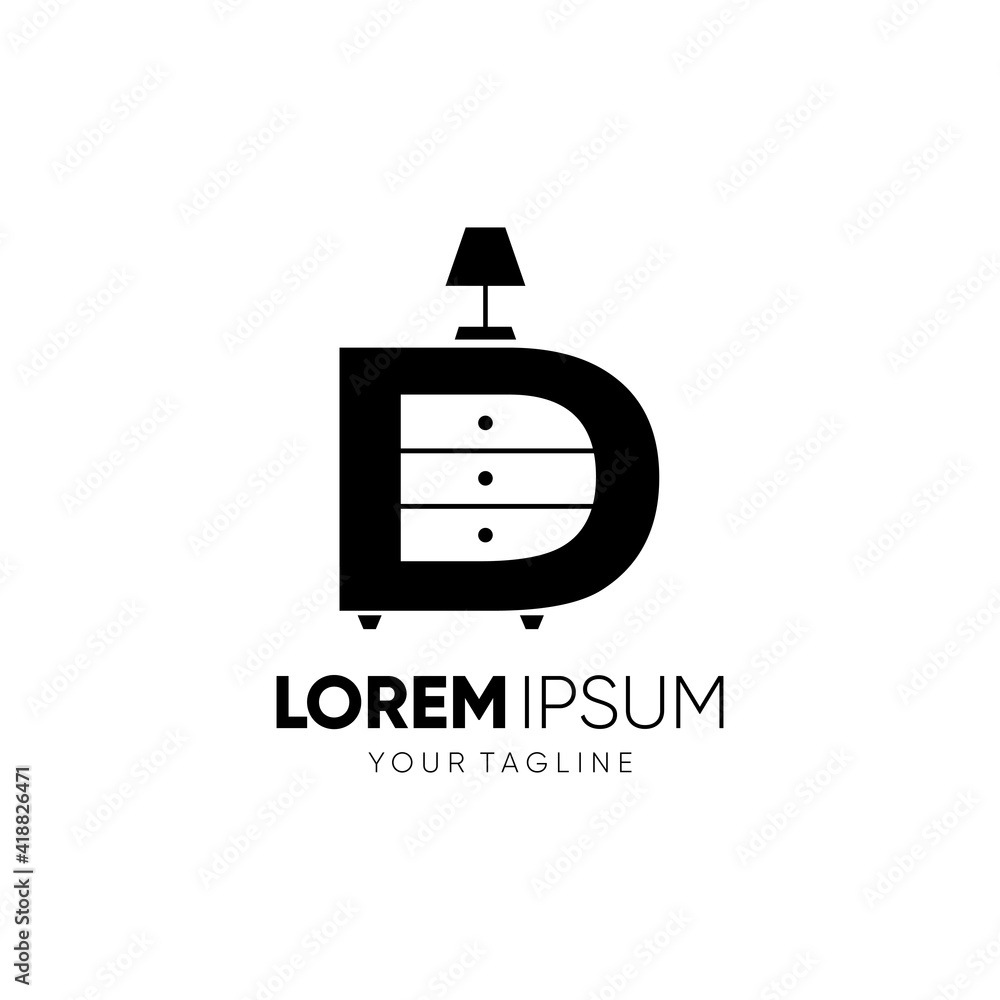 Letter D Cabinet Logo Design Vector Letter D Cabinet Logo Design Vector