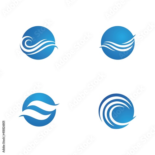 Wallpaper Mural Water wave icon vector Torontodigital.ca