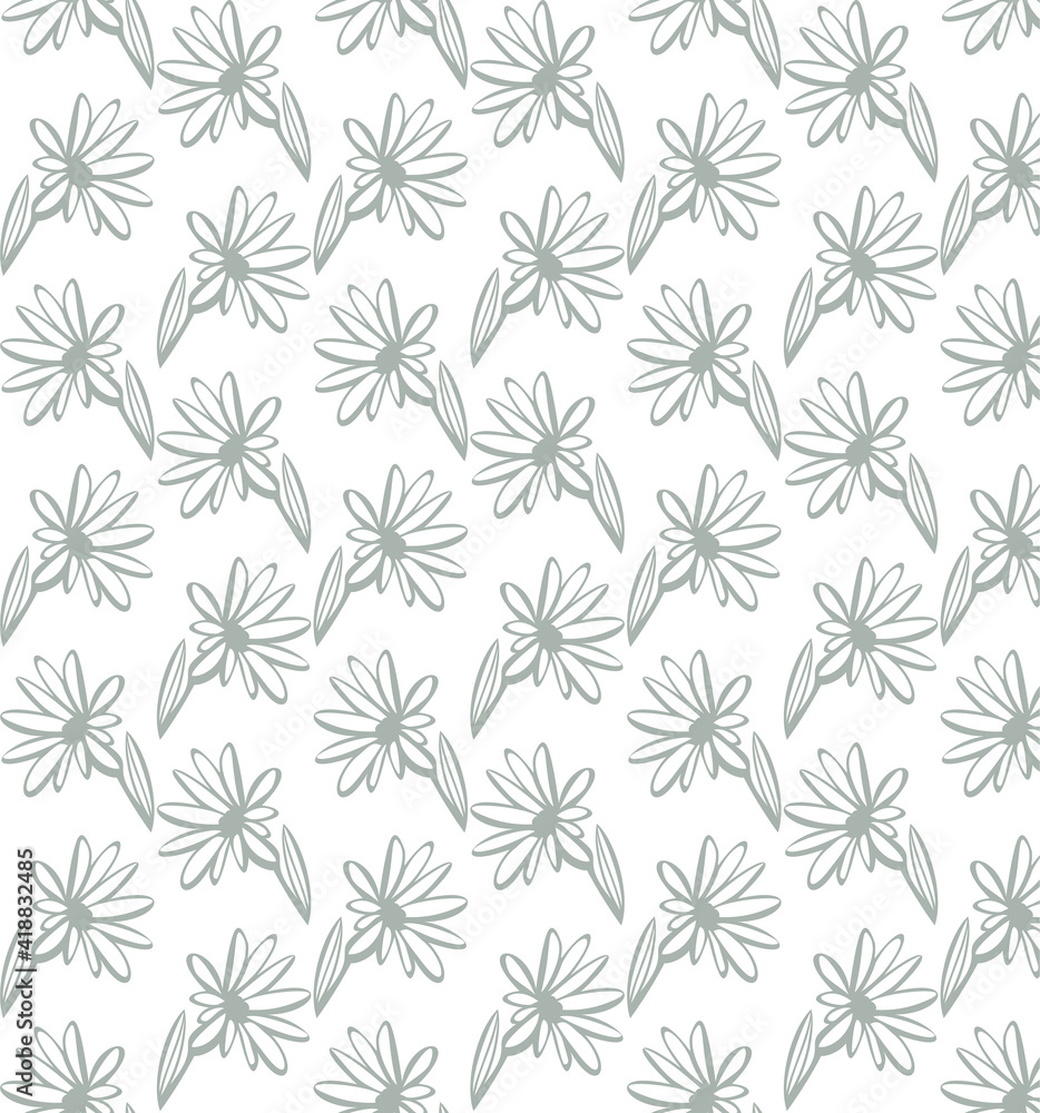 Green abstract flower seamless vector repeating pattern Green abstract flower seamless vector repeating pattern