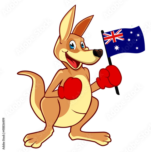 kangaroo animal cartoon in vector