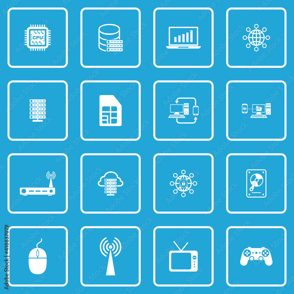 technology icon set vector sign symbol technology icon set vector sign symbol