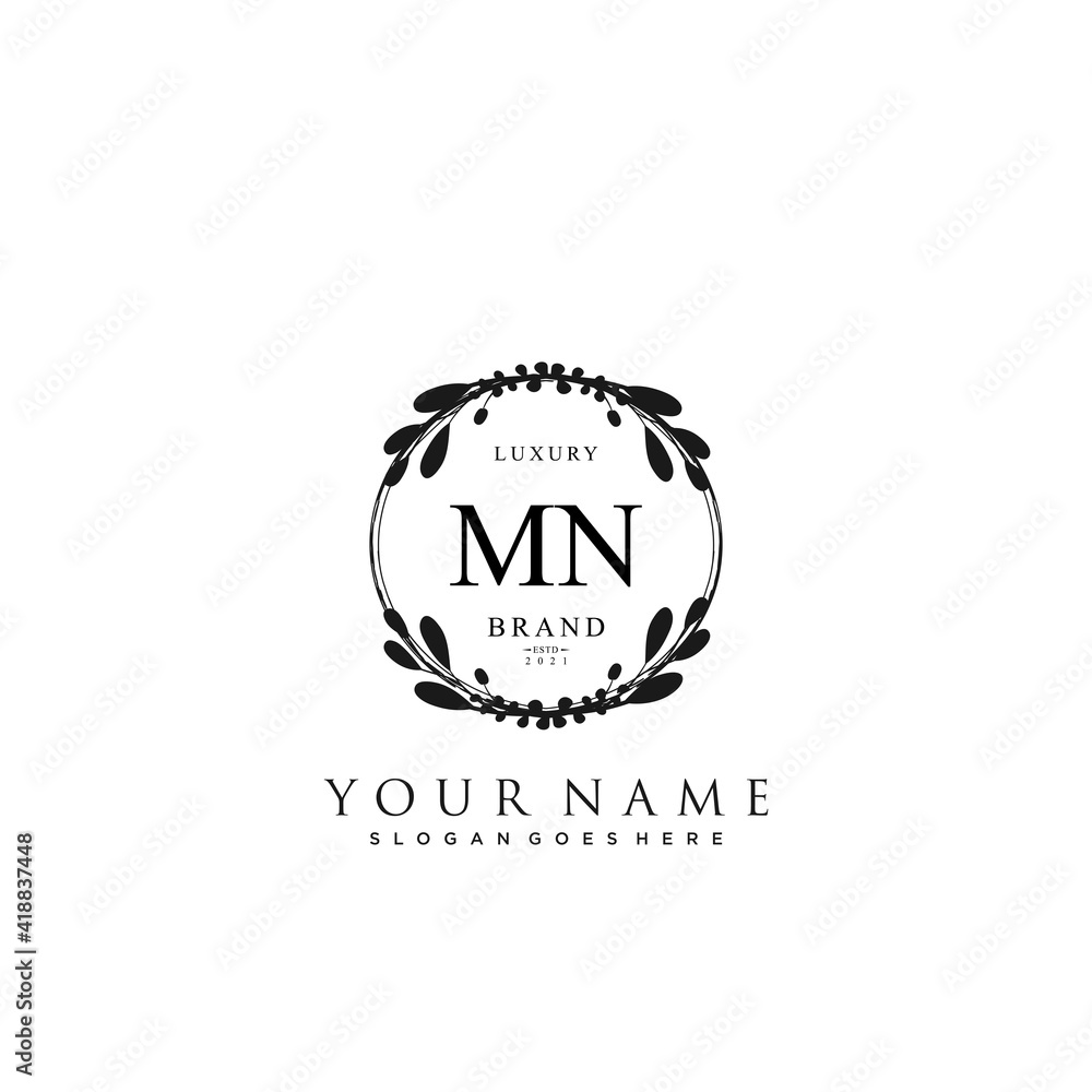 MM Luxury vector initial logo, handwriting logo of initial