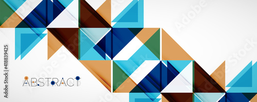 Set of vector triangle geometric backgrounds. Vector illustration for covers, banners, flyers and posters and other designs