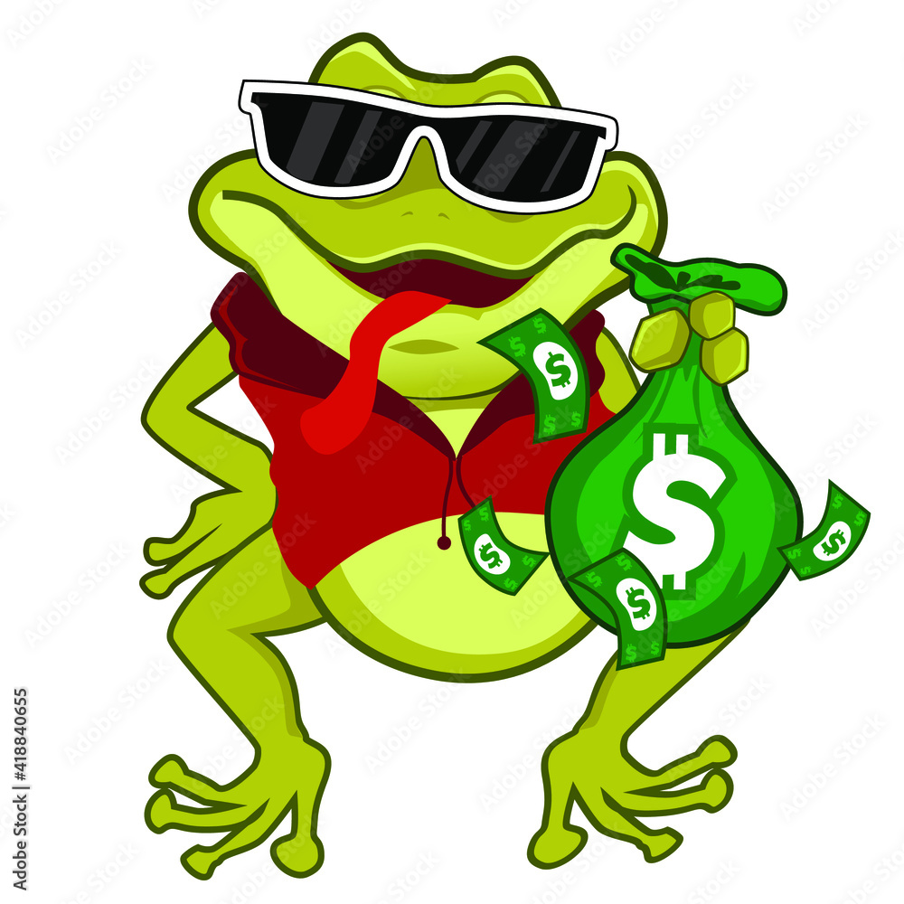 green frog mascot cartoon in vector green frog mascot cartoon in vector