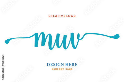 MUV lettering logo is simple, easy to understand and authoritative